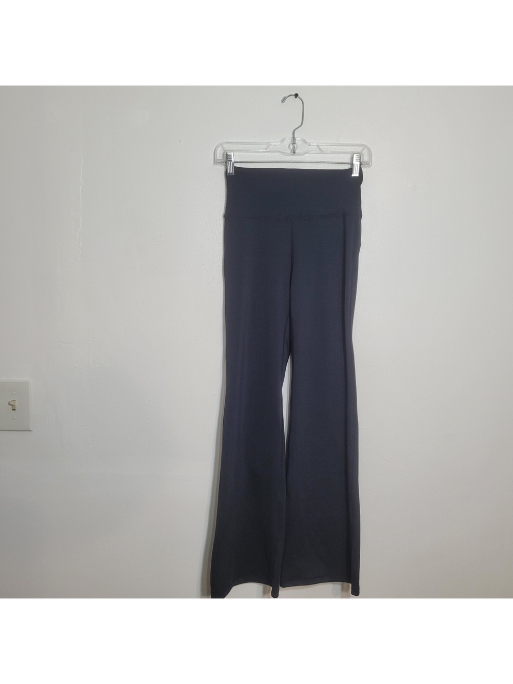 No Brand Black High Waisted Athletic Flare Wide Leg Leggings XS